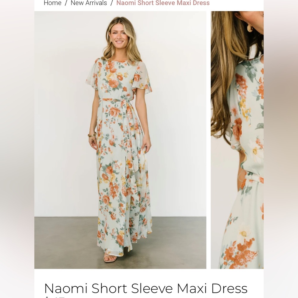 Baltic Born 3x Naomi Short Sleeve Maxi Dress